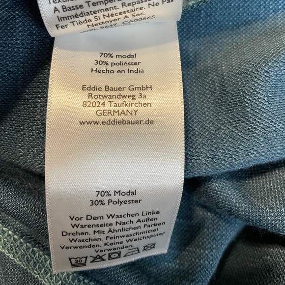 Eddie Bauer active cut blue polo sz tall XL - Picture 8 of 9